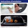Lumière de doigt voiture 2 en 1, 8 modes, 145 LED, signal geste main humour | Lumière LED pour doigt et signe, panneau émoticône