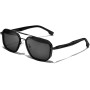 KANASTAL Lunettes de Soleil Homme et Femme UV400 | Métal,Polarisant Sauf Jaune et Rouge,TAC,Carré,Double Pont,Conduire,Voyage,Qu