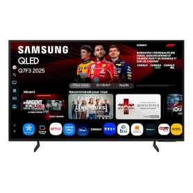 Samsung TV AI 50 Pouces QLED 50Q7F3 4K Smart TV, Quantum Dots, Q4 AI Processor, WiFi, Airplay, HDR, Q-Symphony, OTS Lite, Knox S