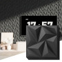 Art3d Lot de 20 Panneaux Muraux 3D | Décoration murale intérieure en PVC, 30 x 30 cm,1,8 m²,Noir