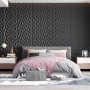 Art3d Lot de 20 Panneaux Muraux 3D | Décoration murale intérieure en PVC, 30 x 30 cm,1,8 m²,Noir