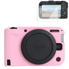 Rieibi Coque en silicone pour appareil photo Canon EOS R50 V - Rose - Housse de protection souple pour appareil photo Canon EOS