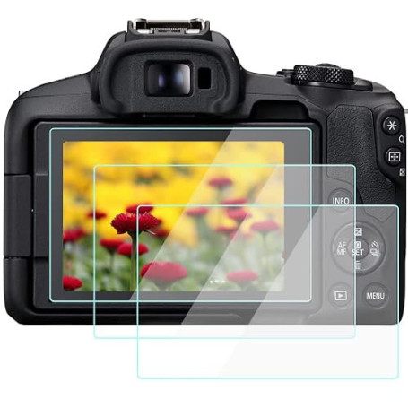 WH1916 R50 Lot de 3 protecteurs d'écran compatibles avec appareil photo Vlogging Canon EOS R8/R50, verre trempé 9H anti-rayures,