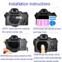 WH1916 R50 Lot de 3 protecteurs d'écran compatibles avec appareil photo Vlogging Canon EOS R8/R50, verre trempé 9H anti-rayures,