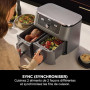 Ninja Air Fryer Dual Zone MAX numérique, Friteuse à air chaud, 6en1 DZ400EU | grande capacité, 9,5 L, Sans huile, Air Fry, Crous