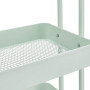 Amazon Basics Chariot de rangement à 3 niveaux pour la cuisine ou la buanderie avec roulettes - Vert menthe