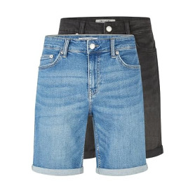 ONLY & SONS ONSPLY Lot de 2 shorts pour homme, coupe droite, avec poches, basiques, en denim, couleur unie, fermeture éclair, no