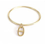 Générique Jonc or maille marine 6.8cm, bracelet femme Acier Inoxydable Plaqué Or, idee cadeau femme anniversaire,