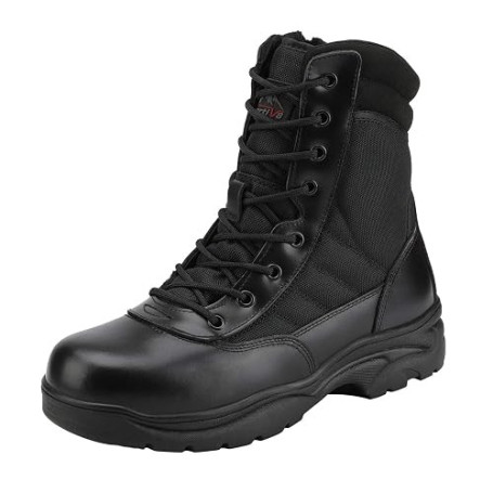 NORTIV 8 Bottes Hautes Militaires Rangers Homme | Antidérapante Botte de Combat Tactique Moto, Bottine pour extérieur Durable, C