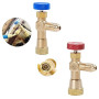 NC 3 Pcs R410A R22 R410 Réfrigération Climatisation Valve Adaptateur De Sécurité Raccord 1/4"5/16" Pouce Mâle/Famale Outil De Ré