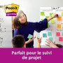 Post-it Notes Autocollantes Super Sticky, Couleurs Carnival, Pack de 6 Blocs, 90 Feuilles par Bloc, 76 mm x 76 mm - Feuillets Su