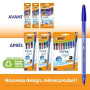 BIC Cristal Soft Stylos-Bille Pointe Moyenne (1,2 mm) - Écriture Douce et Fluide - Noir, Boîte carton de 10