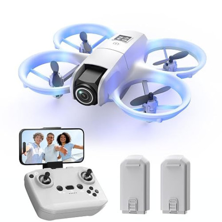 Mini Drone pour Enfants avec Caméra 1080P Réglable, Flux Optique | Contrôle par Gestes, Vol par Trajectoire, 3 Vitesses, Maintie