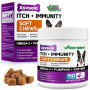 Feeliville Soulagement des Démangeaisons pour Chien, Anti Allergie Chien, Antihistamines for Dogs, Mastication Immunitaire, Arrê