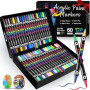 120 Couleurs Feutres Acrylique Coloriage Adulte, Feutre Peinture Acrylique | Séchage Rapide & Anti-Taches, Non Toxiques & Sans O