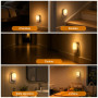 Lot de 2 Veilleuses Enfant à Prise Murale, CAPTEUR LUMIÈRE INTELLIGENT | 5 Intensités Lumineuses, 3 Modes, Lumière Blanc Chaud, 