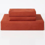 Michorinee Housse de Couette 220x240 + 2 Taie d'oreiller 65x65cm Terracotta | Parure de Lit 220x240 Adulte, en 110gsm Microfibre