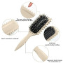 Brosse à boucler – Fixe et modele les boucles (Beige, 24cm) | Réduit la traction, les frisottis et la séparation. Bords lisses,