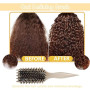 Brosse à boucler – Fixe et modele les boucles (Beige, 24cm) | Réduit la traction, les frisottis et la séparation. Bords lisses,