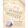CASSIECA 14Pcs 20G Piercing Nez Acier Chirurgical Piercing Nez en Forme de L avec Zircone Piercing Anneau Nez Faux Piercing pour