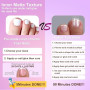 ZAHRVIA 120 Pièces Faux Ongles pour Orteil D'été Blanc Faux Ongles D'Orteil Couverture Complète Ongles Conseils Pied Ongles, 12