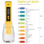 Funmo Testeur pH Mètre électronique, PH TDS EC et température 4 en 1, Testeur de qualité d'eau avec haute précision, Testeur de