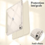 Coque pour iPad Air 11 M4/M3/M2 2026-2024/Air 5/4 Étui Lumière Stellaire | Porte Stylet Bumper TPU Souple Dos Transparent Suppor