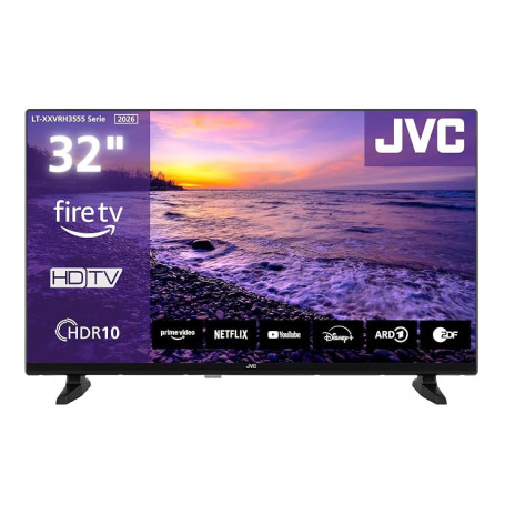 JVC Fire TV LT-32VRH3555 (2026) 32" Smart TV HDR avec Commande vocale Alexa et Triple Tuner LED