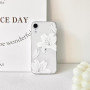 NITITOP pour iPhone XR Coque Coque Transparente Fleur Lys, Blanc | Mignon Floral et Papillon Motif, pour Femme Fille, avec Prote
