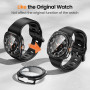 [3+3Pièces]Kamita Coque pour Samsung Galaxy Watch Ultra 47mm, 3 Verre Trempé Protecteur d'écran+3 PC Bumper Case+3 Anneau de Cad