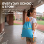 Sac Piscine Enfant, Sac de Sport à Cordon 39x31cm, Sac à Dos Léger et Résistant pour École, Gym et Natation, Petit Sac de Sport 