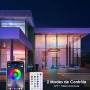 HOVVIDA Ruban LED 10m, LED Chambre 10m, Bande LED, 300 LED, 30 LED/Mètre | 1x10m, 24V, APP et Télécommande, Synchronisation de l