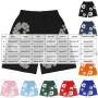 Short Homme Été Bermuda à Fleurs Y2K Hip Hop Streetwear, Short Baggy Léger avec Poches, Short Jogging Cargo Décontracté pour Vac