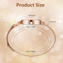 OFFCUP Montre pour Femme, Montre Analogique Quartz avec Bracelet en Acier Inoxydable, Très Mince Montre De Poignet pour Femme, L