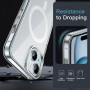 JETech Coque Magnétique pour iPhone 15, Transparent | Compatible avec MagSafe, Étui Housse Bumper Antichoc, Résistant aux Rayure