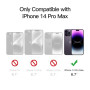 JETech Coque Mate Magnétique pour iPhone 14 Pro Max, Violet Intense | Compatible avec MagSafe, Dos Translucide Mat, Étui Housse