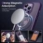JETech Coque Mate Magnétique pour iPhone 14 Pro Max, Violet Intense | Compatible avec MagSafe, Dos Translucide Mat, Étui Housse