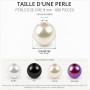 Perlin Lot de 200 perles de culture artificielles rondes en nacre blanche de 8 mm pour mariage, fête, décoration de bijoux, trav