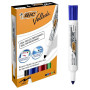 BIC Velleda 1711 Feutres pour Tableau Blanc Effaçables à Sec à Pointe Conique Moyenne - Couleurs Assorties, Etui Carton de 4