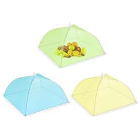 3 Pièces Cloche Alimentaire Pliable Anti Insectes, Anti-mouche Cloches Alimentaires, Couvercle de Nourriture en Maille Pliant Te