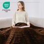 BEDELITE Plaid Marron Foncé Couverture pour Lit 1 Personne 150x200 | Cadeau Cocooning Doux et Chaud, Moelleux, Idée Déco pour Fe