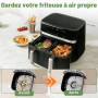HA BIN Lot de 2 moules en silicone pour friteuse à air Dual Zone 9L (2×4,5L) – Réutilisable, compatible lave-vaisselle, accessoi