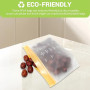 Lot de 24 sac congelation reutilisable et Stand Up,Sac congelation en silicone sans BPA, Sacs de rangement en silicone réutilisa