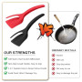 KJG Spatule à œufs au plat, spatule 2 en 1, spatule à pancakes, spatule en plastique, spatule en silicone, résistance aux hautes