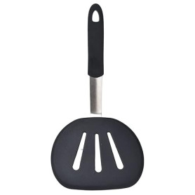 Spatule Ronde Large en Silicone, Spatule de Cuisine à Fente Antiadhésive avec Trou pour Crêpes œufs Poisson