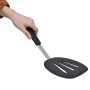 Spatule Ronde Large en Silicone, Spatule de Cuisine à Fente Antiadhésive avec Trou pour Crêpes œufs Poisson