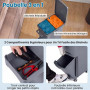 COSTWAY Poubelle Cuisine 32 L en Plastique, Poubelle Tri Selectif 2 Bac avec Tiroir, 2 Seaux Amovible, Poubelle Pédale Étroite 2