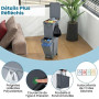 COSTWAY Poubelle Cuisine 32 L en Plastique, Poubelle Tri Selectif 2 Bac avec Tiroir, 2 Seaux Amovible, Poubelle Pédale Étroite 2