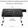 AirOpen Table de Lit pour Ordinateur Portable, Pliable, Réglable en Hauteur et Angle, Plateau de Lit avec Tiroir/Refroidisseur P