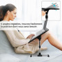 AirOpen Table de Lit pour Ordinateur Portable, Pliable, Réglable en Hauteur et Angle, Plateau de Lit avec Tiroir/Refroidisseur P